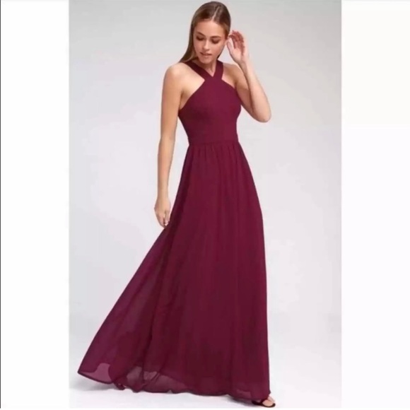 Lulus Air of Romance Maxi Dress - Burgundy - Picture 2 of 8